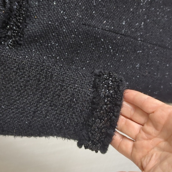 Nine West Coat Black with a Sparkly Thread Size 4 - Picture 9 of 14